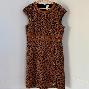 ST. JOHN Sequined Leopard Print Cocktail Dress - New With Tags.